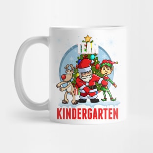 Team KINDERGARTEN Santa Elf Reindeer Flossing Kids Christmas Mug